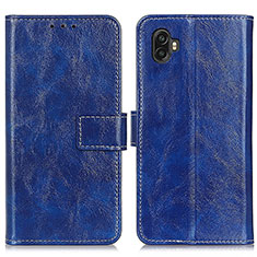 Funda de Cuero Cartera con Soporte Carcasa K04Z para Samsung Galaxy XCover 6 Pro 5G Azul