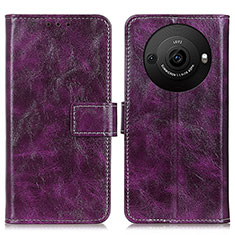 Funda de Cuero Cartera con Soporte Carcasa K04Z para Sharp Aquos R8 Pro Morado