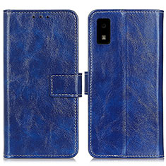 Funda de Cuero Cartera con Soporte Carcasa K04Z para Sharp Aquos wish2 Azul