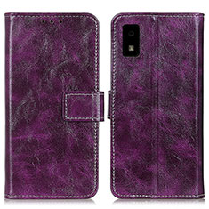 Funda de Cuero Cartera con Soporte Carcasa K04Z para Sharp Aquos wish2 Morado