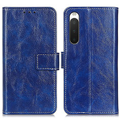 Funda de Cuero Cartera con Soporte Carcasa K04Z para Sony Xperia 10 IV SOG07 Azul