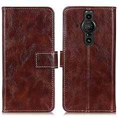 Funda de Cuero Cartera con Soporte Carcasa K04Z para Sony Xperia PRO-I Marron