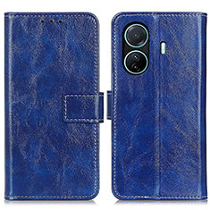 Funda de Cuero Cartera con Soporte Carcasa K04Z para Vivo iQOO Z6 Pro 5G Azul