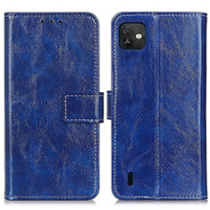 Funda de Cuero Cartera con Soporte Carcasa K04Z para Wiko Y82 Azul