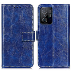 Funda de Cuero Cartera con Soporte Carcasa K04Z para Xiaomi Mi 11T 5G Azul