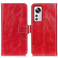 Funda de Cuero Cartera con Soporte Carcasa K04Z para Xiaomi Mi 12 Lite 5G Rojo