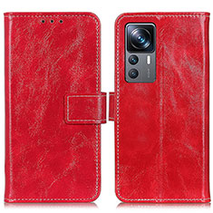 Funda de Cuero Cartera con Soporte Carcasa K04Z para Xiaomi Mi 12T Pro 5G Rojo