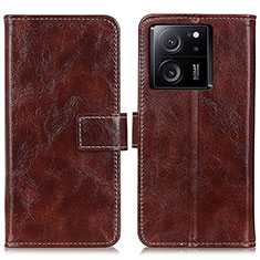 Funda de Cuero Cartera con Soporte Carcasa K04Z para Xiaomi Mi 13T 5G Marron