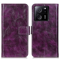 Funda de Cuero Cartera con Soporte Carcasa K04Z para Xiaomi Mi 13T Pro 5G Morado