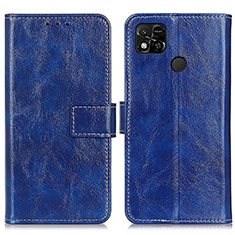 Funda de Cuero Cartera con Soporte Carcasa K04Z para Xiaomi POCO C3 Azul