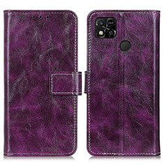 Funda de Cuero Cartera con Soporte Carcasa K04Z para Xiaomi POCO C31 Morado