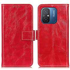 Funda de Cuero Cartera con Soporte Carcasa K04Z para Xiaomi Poco C55 Rojo