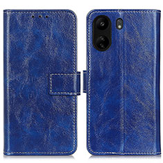 Funda de Cuero Cartera con Soporte Carcasa K04Z para Xiaomi Poco C65 Azul