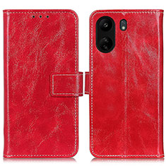 Funda de Cuero Cartera con Soporte Carcasa K04Z para Xiaomi Poco C65 Rojo