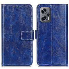 Funda de Cuero Cartera con Soporte Carcasa K04Z para Xiaomi Poco X4 GT 5G Azul