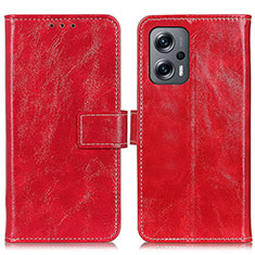 Funda de Cuero Cartera con Soporte Carcasa K04Z para Xiaomi Poco X4 GT 5G Rojo