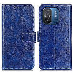 Funda de Cuero Cartera con Soporte Carcasa K04Z para Xiaomi Redmi 12C 4G Azul