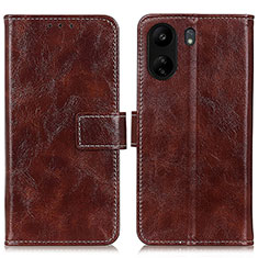 Funda de Cuero Cartera con Soporte Carcasa K04Z para Xiaomi Redmi 13C Marron