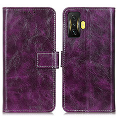 Funda de Cuero Cartera con Soporte Carcasa K04Z para Xiaomi Redmi K50 Gaming 5G Morado