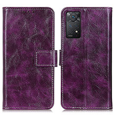 Funda de Cuero Cartera con Soporte Carcasa K04Z para Xiaomi Redmi Note 11 Pro 4G Morado