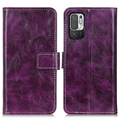 Funda de Cuero Cartera con Soporte Carcasa K04Z para Xiaomi Redmi Note 11 SE 5G Morado