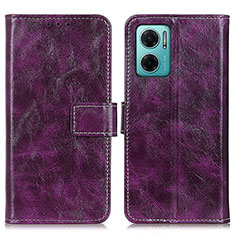 Funda de Cuero Cartera con Soporte Carcasa K04Z para Xiaomi Redmi Note 11E 5G Morado