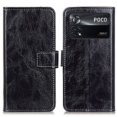 Funda de Cuero Cartera con Soporte Carcasa K04Z para Xiaomi Redmi Note 11E Pro 5G Negro