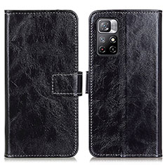 Funda de Cuero Cartera con Soporte Carcasa K04Z para Xiaomi Redmi Note 11T 5G Negro