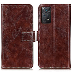 Funda de Cuero Cartera con Soporte Carcasa K04Z para Xiaomi Redmi Note 12 Pro 4G Marron