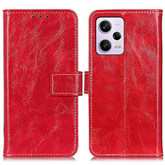 Funda de Cuero Cartera con Soporte Carcasa K04Z para Xiaomi Redmi Note 12 Pro 5G Rojo