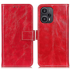 Funda de Cuero Cartera con Soporte Carcasa K04Z para Xiaomi Redmi Note 12 Turbo 5G Rojo