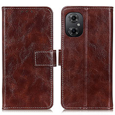 Funda de Cuero Cartera con Soporte Carcasa K04Z para Xiaomi Redmi Note 12R Pro 5G Marron