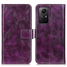 Funda de Cuero Cartera con Soporte Carcasa K04Z para Xiaomi Redmi Note 12S Morado