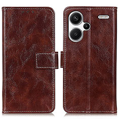 Funda de Cuero Cartera con Soporte Carcasa K04Z para Xiaomi Redmi Note 13 Pro+ Plus 5G Marron