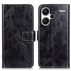 Funda de Cuero Cartera con Soporte Carcasa K04Z para Xiaomi Redmi Note 13 Pro+ Plus 5G Negro