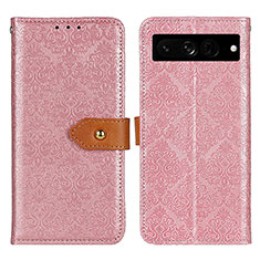 Funda de Cuero Cartera con Soporte Carcasa K05Z para Google Pixel 7 Pro 5G Rosa