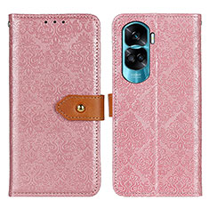 Funda de Cuero Cartera con Soporte Carcasa K05Z para Huawei Honor 90 Lite 5G Rosa