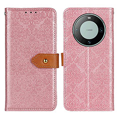 Funda de Cuero Cartera con Soporte Carcasa K05Z para Huawei Mate 60 Rosa