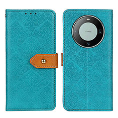 Funda de Cuero Cartera con Soporte Carcasa K05Z para Huawei Mate 60 Verde