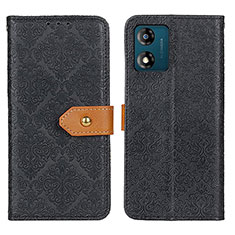 Funda de Cuero Cartera con Soporte Carcasa K05Z para Motorola Moto E13 Negro