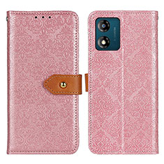 Funda de Cuero Cartera con Soporte Carcasa K05Z para Motorola Moto E13 Rosa