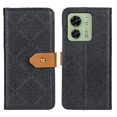 Funda de Cuero Cartera con Soporte Carcasa K05Z para Motorola Moto Edge (2023) 5G Negro