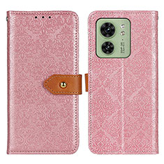 Funda de Cuero Cartera con Soporte Carcasa K05Z para Motorola Moto Edge 40 5G Rosa