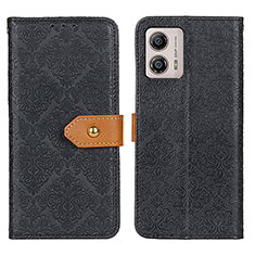 Funda de Cuero Cartera con Soporte Carcasa K05Z para Motorola Moto G53j 5G Negro