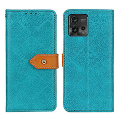 Funda de Cuero Cartera con Soporte Carcasa K05Z para Motorola Moto G72 Verde