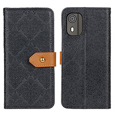 Funda de Cuero Cartera con Soporte Carcasa K05Z para Nokia C02 Negro