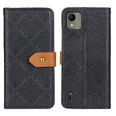 Funda de Cuero Cartera con Soporte Carcasa K05Z para Nokia C110 Negro