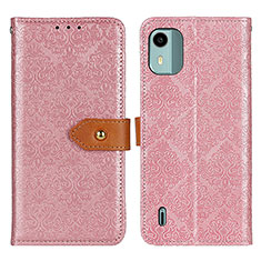 Funda de Cuero Cartera con Soporte Carcasa K05Z para Nokia C12 Plus Rosa