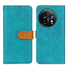 Funda de Cuero Cartera con Soporte Carcasa K05Z para OnePlus 11 5G Verde