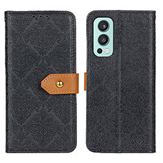 Funda de Cuero Cartera con Soporte Carcasa K05Z para OnePlus Nord 2 5G Negro